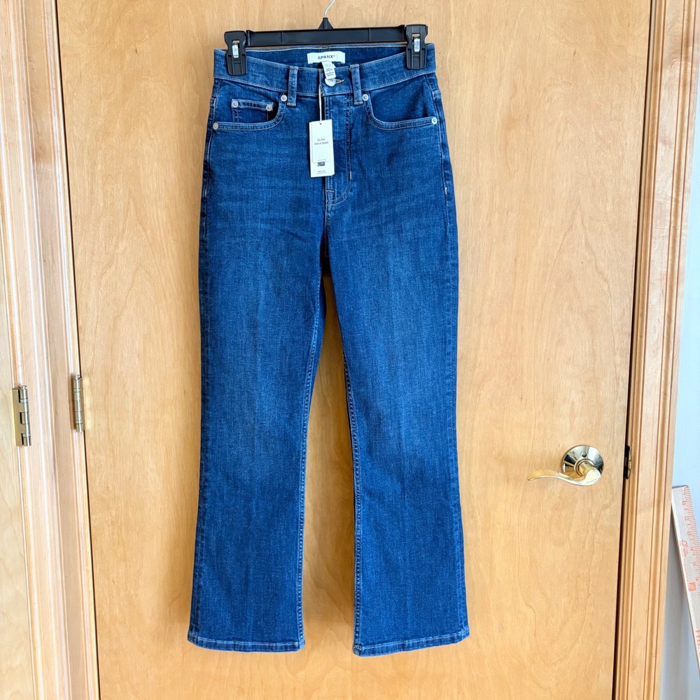 SPANX Lycra Fitsense Kick Flare Jeans Womens 4 Blue Bennet Wash 21380R‎